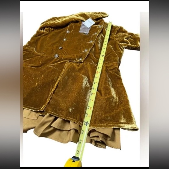 Free People Faye Stunning Metallic Gold Military Jacket - Picture 13 of 14